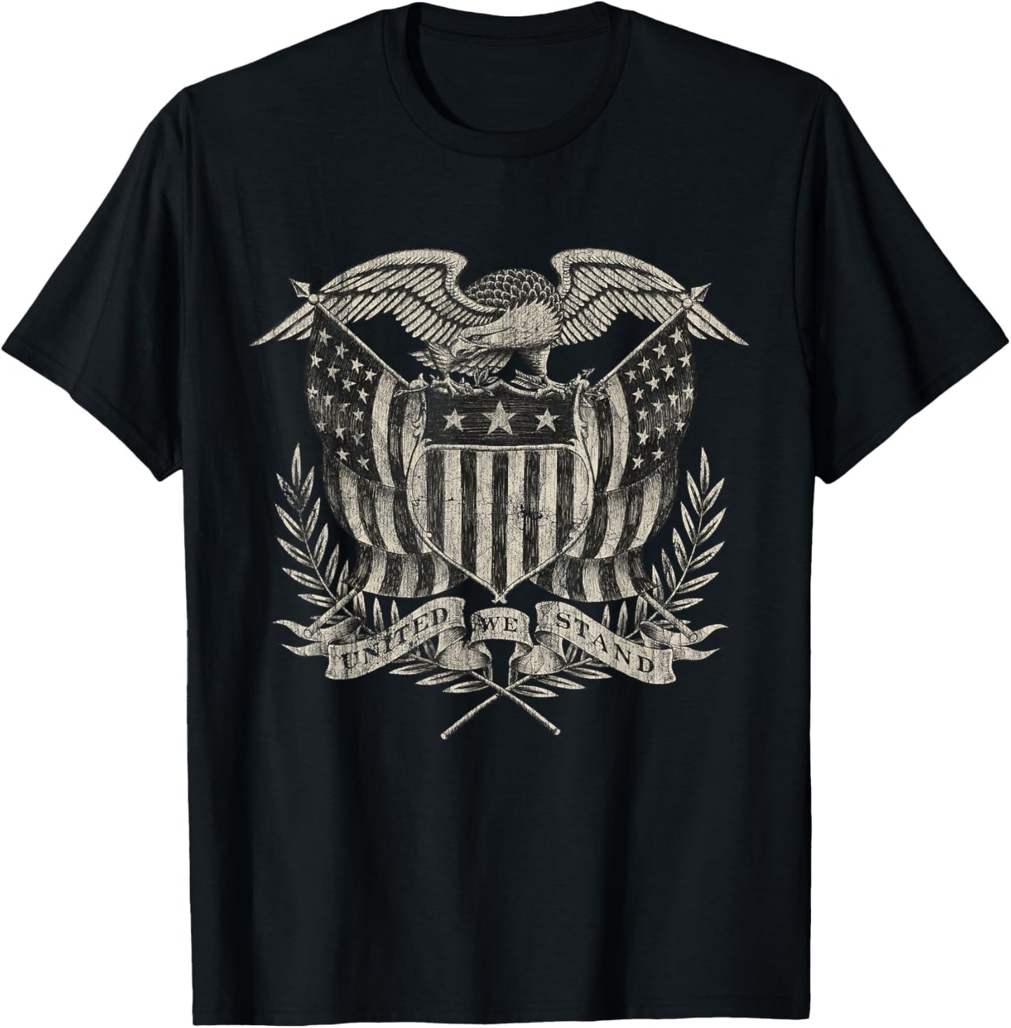 Vintage Liberty Eagle American Flag 1776 4th of July USA T-Shirt