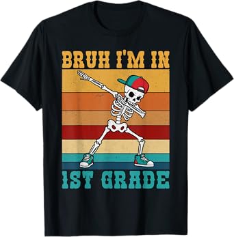 Bruh i'm in 1st Grade boys first day of first grade T-Shirt
