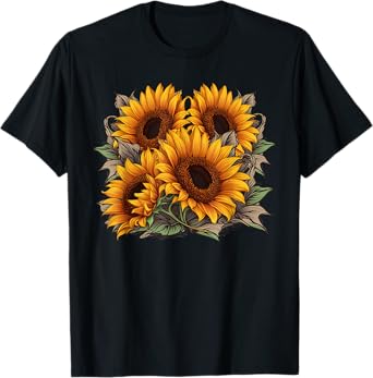 Vintage Sunflower Graphic T-Shirt