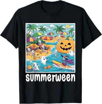 Halloween Summer Celebrate Summerween Vibes Men Women Girls Kids T-Shirt