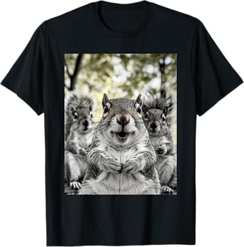 Cute Squirrel Selfie Funny Woodland Animal Lovers T-Shirt