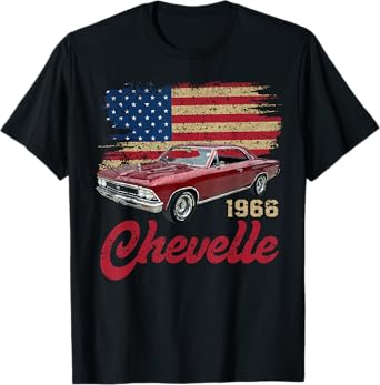 Jersey Style Chevelle 66 1966 Old School Muscle Car T-Shirt