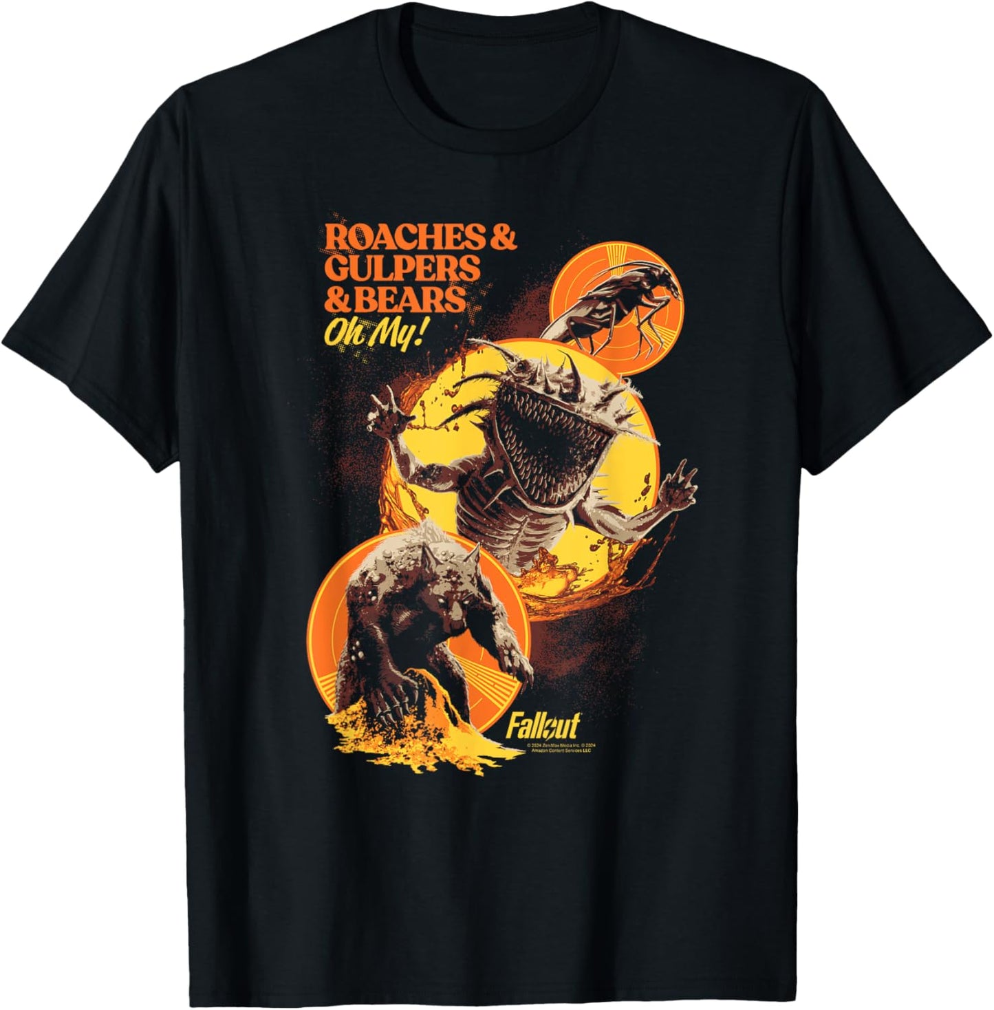 Fallout Roaches & Gulpers & Bears Oh My TV Show T-Shirt