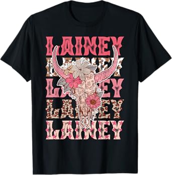 Lainey Name Girl Personalized Name Cowgirl T-Shirt