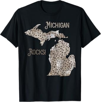 Michigan Rocks Petoskey Stone Hunting Tee Great Lakes State T-Shirt