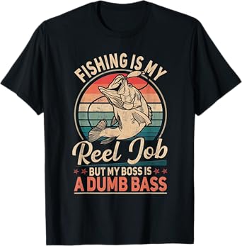 Funny "Fishing Is My Reel Job" T-Shirt