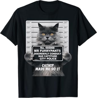Catnip It Funny Cat Kitten Kitty Feline Police T-Shirt for Men Women Kids
