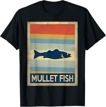 Vintage style mullet fish T-Shirt