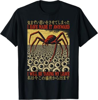 Humor I Have Made It Awkward Vintage Japanese Spider Crab T-Shirt