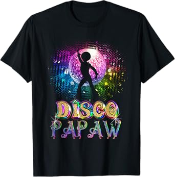 Funny Disco Papaw - Retro 70's Seventies Themed Disco Ball T-Shirt
