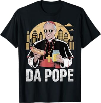 Da Pope From America Chicago Pope Leo XIV Funny Vintage T-Shirt
