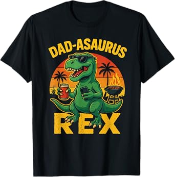 DAD-ASAURUS REX Funny Father's Day BBQ Dinosaur T-Shirt