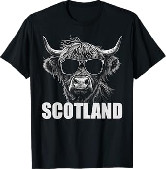 Cool Highland Cow Scotland Travel T-Shirt