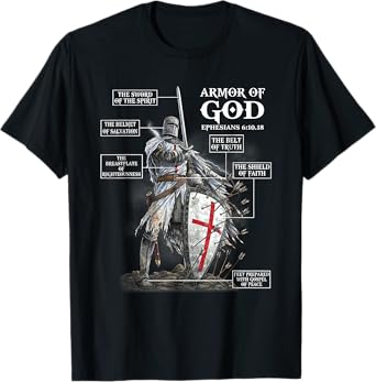 Anatomy of A Knight Templar Funny Christian Warrior Of God T-Shirt