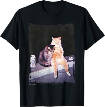 Vintage Cat Smoking Men Women T-Shirt