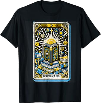 Vintage Book Club Tarot Card Library Reader Retro Book Lover T-Shirt