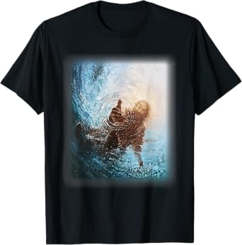 The Hand God Jesus in Water, Jesus Lover Tee T-Shirt