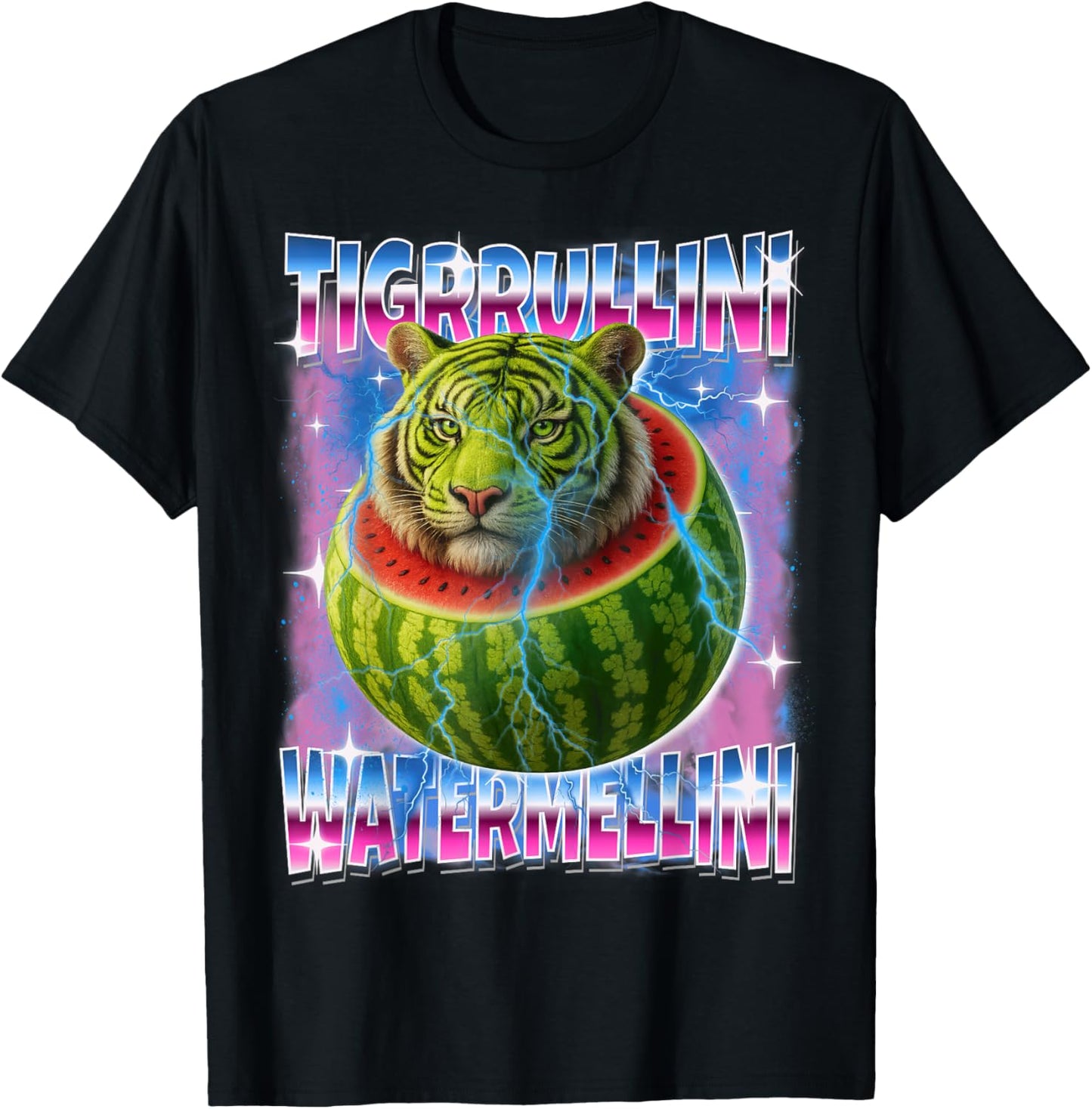 Tigrrullini-Watermellini Italian-Brainrot AI Generated Kids T-Shirt