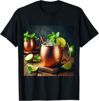 Fun Moscow Mule Cocktail Copper Mug Costume T-Shirt