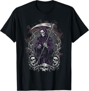 Grim Reaper Artwork Horror Halloween T-Shirt
