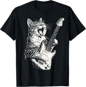 Cat Playing Guitar T-Shirt