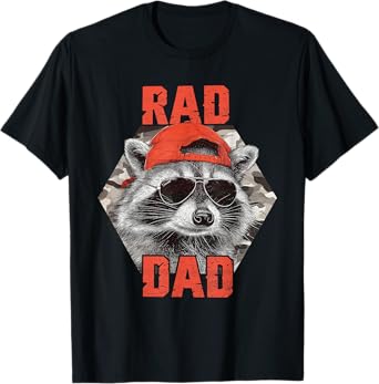 Rad Dad Raccoon Father Day Rad Cool Dad T-Shirt
