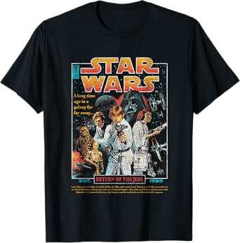 Star Wars Return Of The Jedi Retro Group Poster T-Shirt