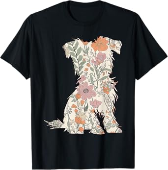 Boho Floral Shorkie Lover Mothers Day Gift for Dog Mom T-Shirt