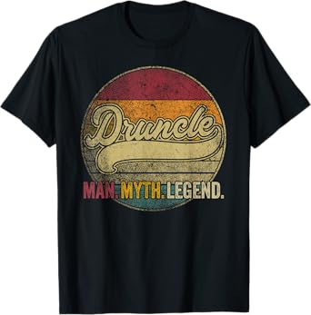 Druncle The Man Myth Legend Christmas Gift Uncle Drunk Beer T-Shirt