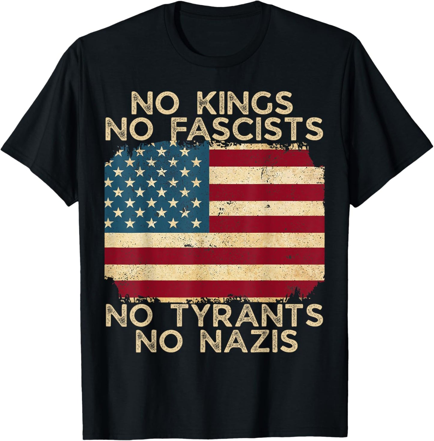 No Kings In America No Fascists We The People Political T-shirt