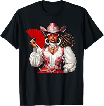 Black Cowgirl Melanin Western Country Women T-Shirt