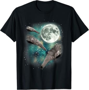 Three Anteater Moon | 3 Anteater Funny Weird Cursed Meme T-Shirt