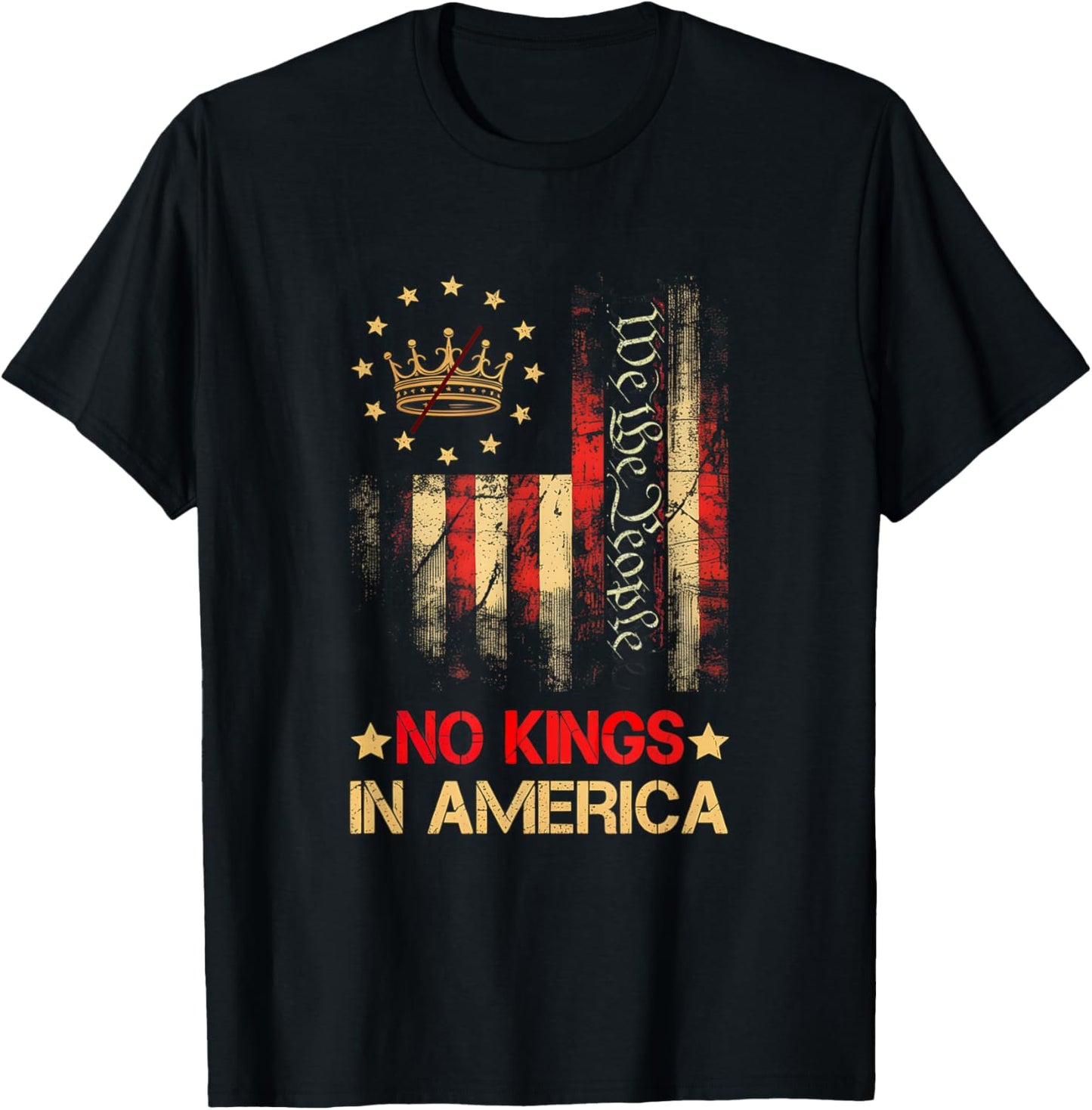 Patriotic Pro-Democracy Protest June 14 No Kings In America T-Shirt