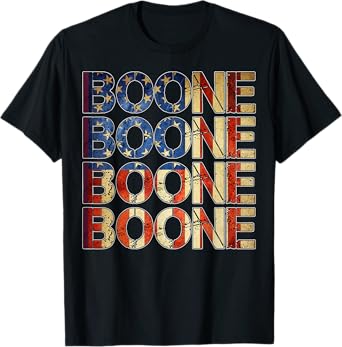 Boone Family Name I Love Boone Personalized Vintage T-Shirt