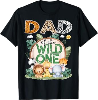 Dad Of The Wild One Safari Jungle 1St Birthday Party T-Shirt
