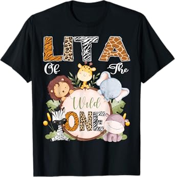 Lita Of The Wild One 1St Birthday Safari Woodland T-Shirt
