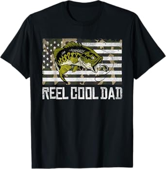 Reel Cool DAD Fishing Fisherman Fish Lover Daddy Fathers Day T-Shirt