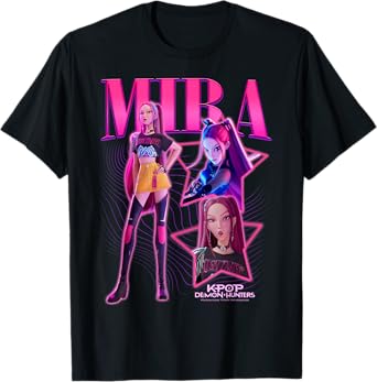 Kpop Demon Hunters Mira Showcase Retro Neon Poster T-Shirt