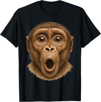 Funny Monkey Blowing Stomach Face T-Shirt