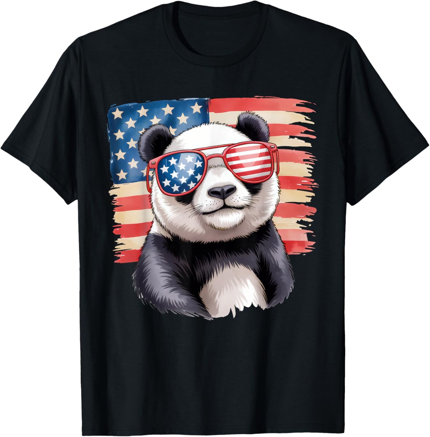 American Flag Panda Usa 4th Of July Patriotic Men Women T-shirt