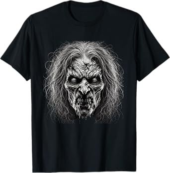 Scary Witch Face Evil Witch Halloween Costume T-Shirt
