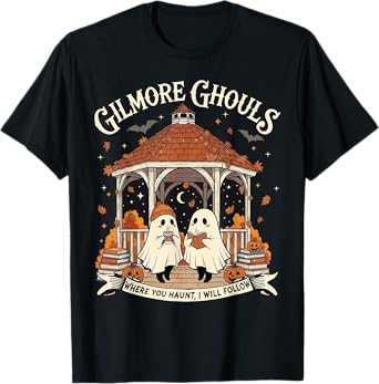 Gilmore Ghouls Where You Haunt I Will Follow Ghost Book T-Shirt