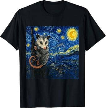 Starry Night Opossum Van Gogh Possum T-Shirt