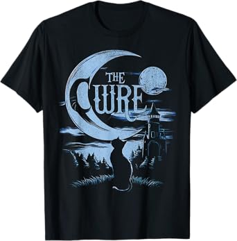The Cure Cat Moon Men Women Kids T-Shirt