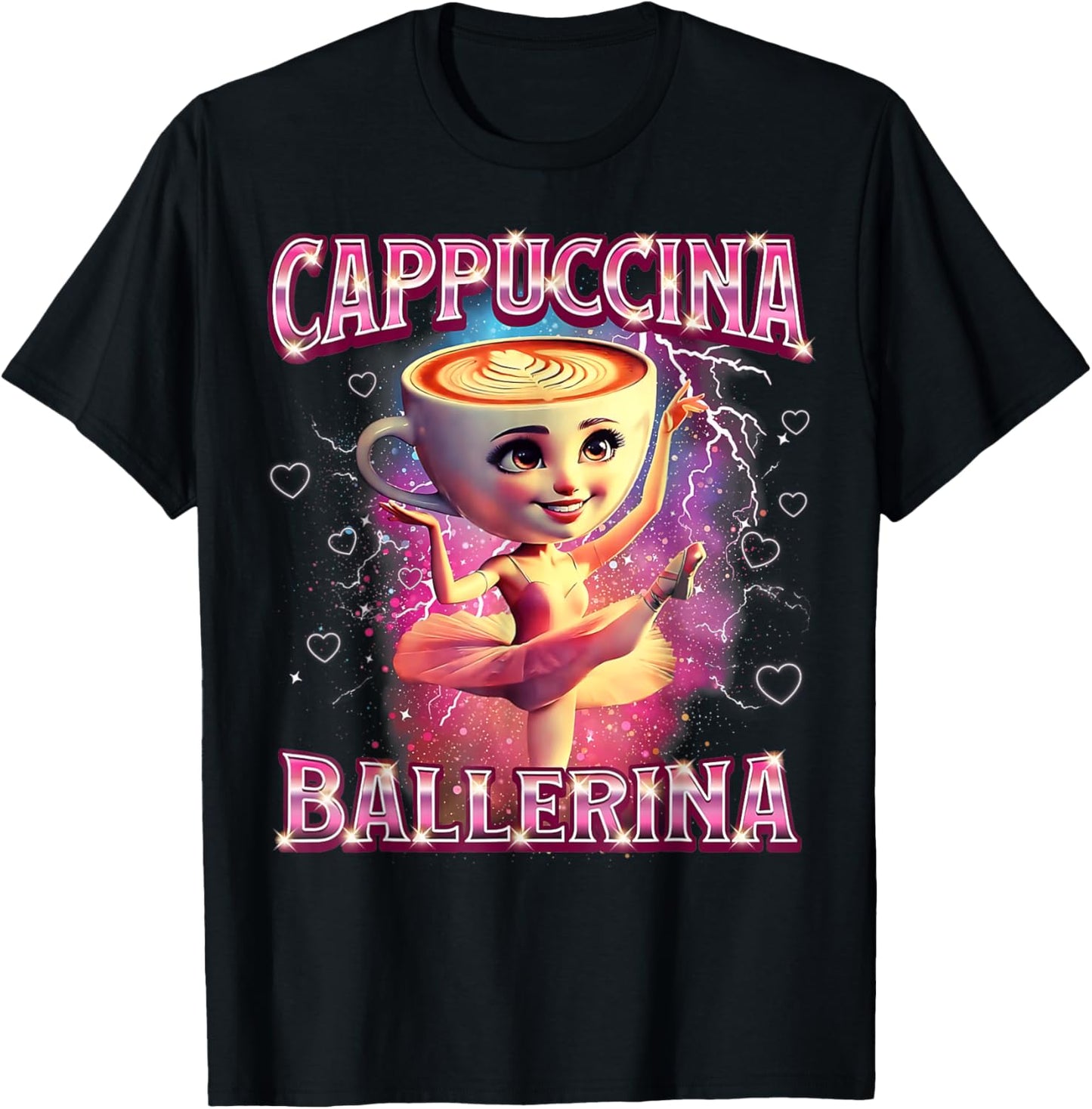 Ballerina Capuchina Funny Italian Brainrot Meme Humor Gen Z T-Shirt