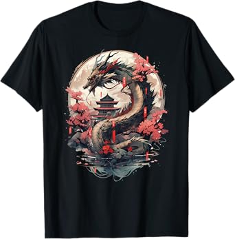 Japanese Aesthetic Dragon japanese art Japan Tattoo T-Shirt