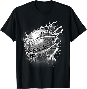 Basketball Watercolor Basketball Lover Artwork Splash T-Shirt