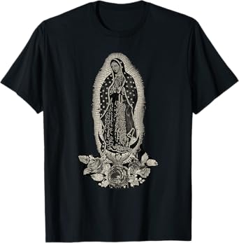 Vintage Retro Our Lady De Guadalupe Sant Mary For Christians T-Shirt