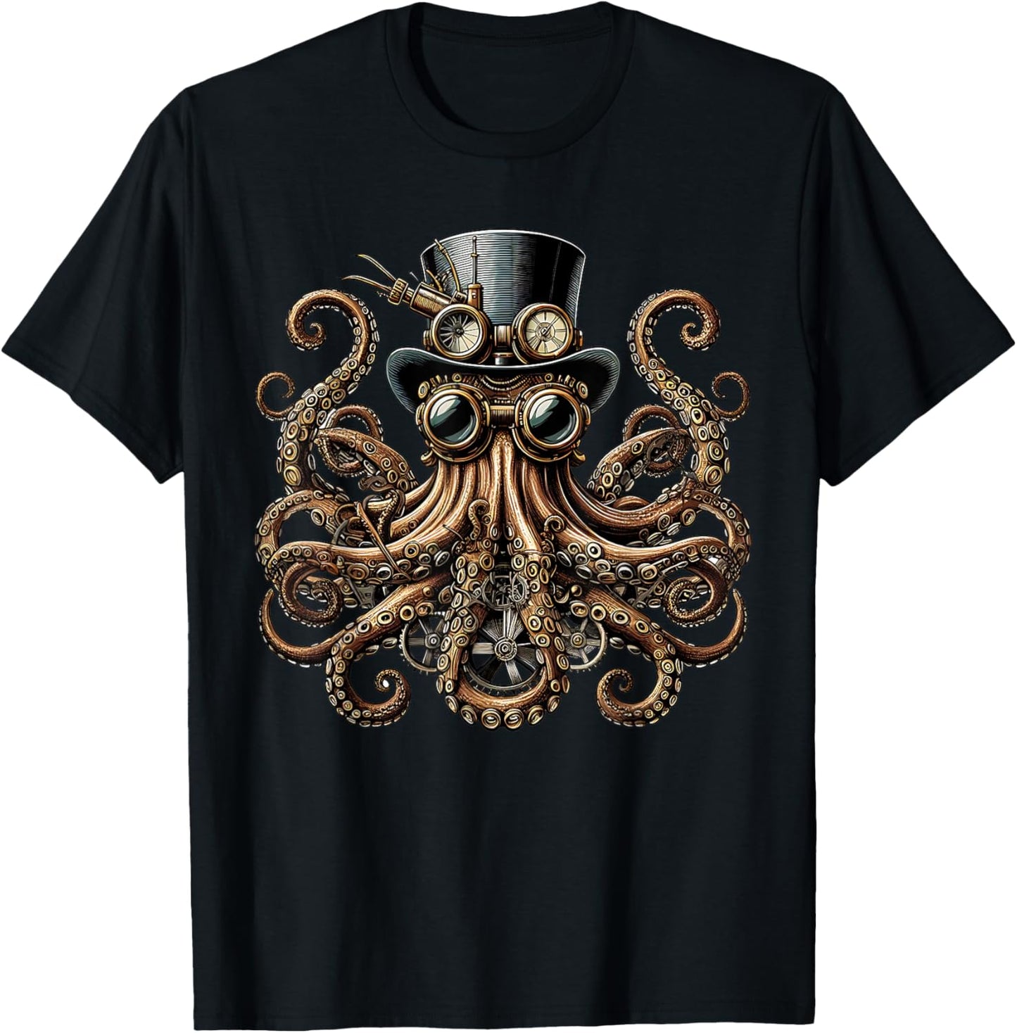 Steampunk Octopus Squid Kraken Sea Animal Ocean T-Shirt