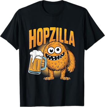 Hopzilla Funny IPA Beer Monster Beer Drinking T-Shirt